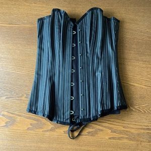 Pinstriped steel-boned corset size 24